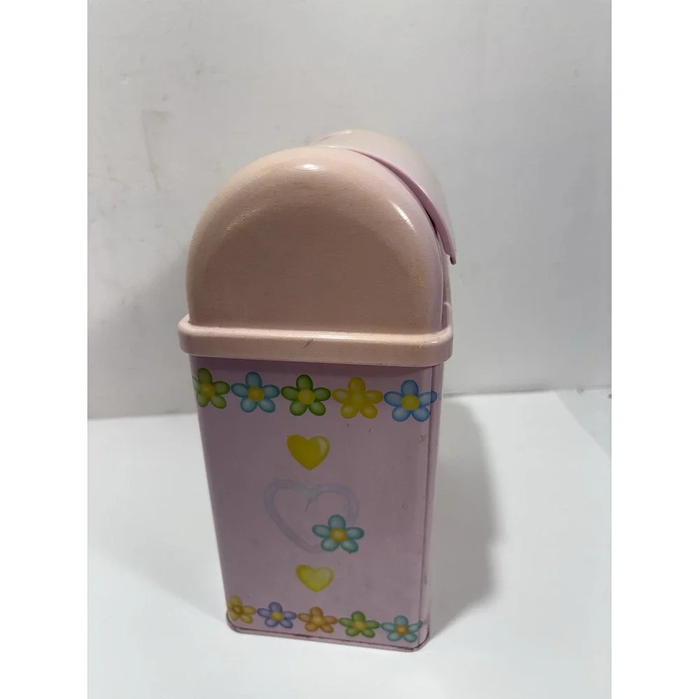 Sanrio Vintage Hello Kitty‎ Desk Tin Box Garbage Trash Can Dust Box japan 1997